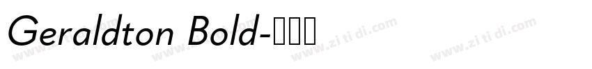 Geraldton Bold字体转换